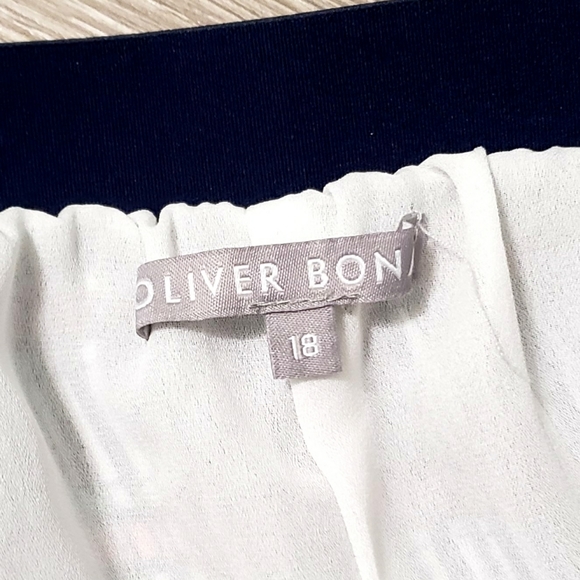 Oliver Bonas geo print full maxi skirt elastic waist size UK18 or US 14 - Picture 5 of 8